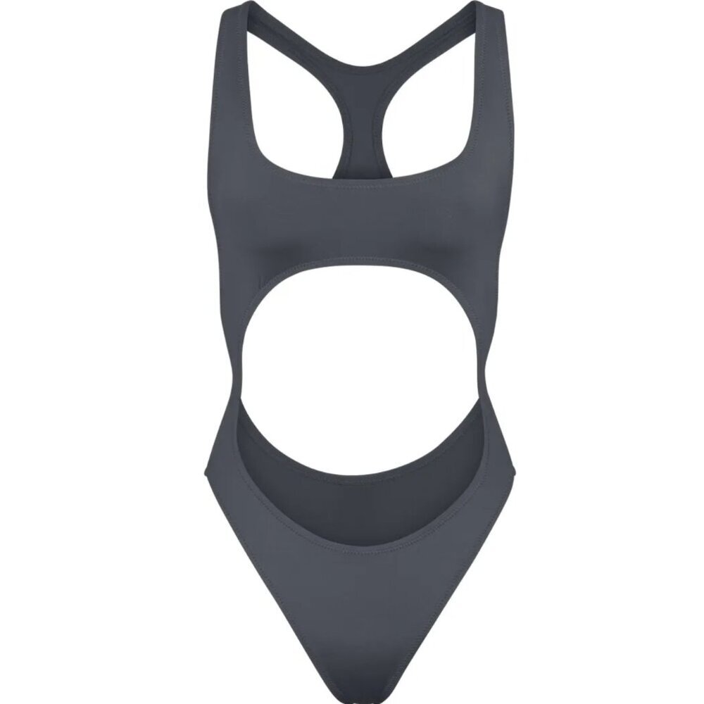 NWT Skims Cut Out Monokini in Gunmetal Grey Size Large